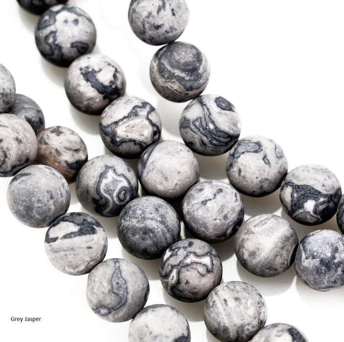 Frosted Gemstone Beads Semi-precious 8mm Round Matte beads for Jewellery Making - Craft Supplies - Natural Beads