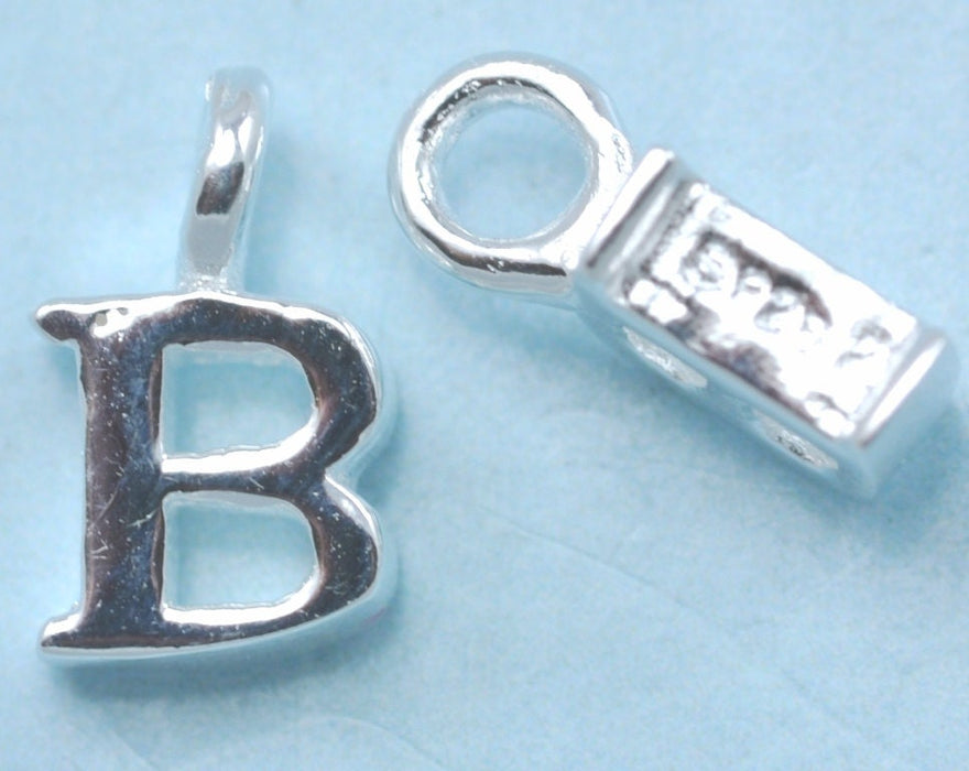 Tiny letters  in sterling silver 925 ,  alphabet charms . Genuine Solid 925 Initials