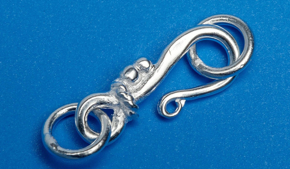 16 mm Geniune 925 Solid Sterling Silver S Hook Eye Clasps Jewellery Findings