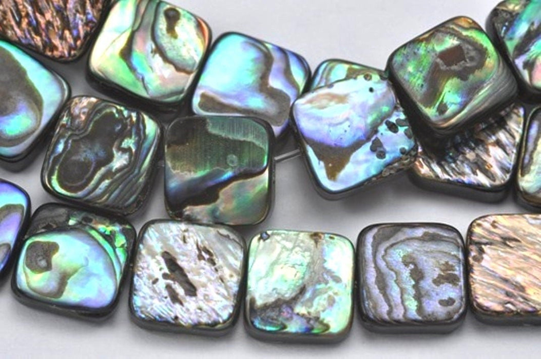 Abalone green Shell Mother of Pearl Beads for Jewllery Making-7" String