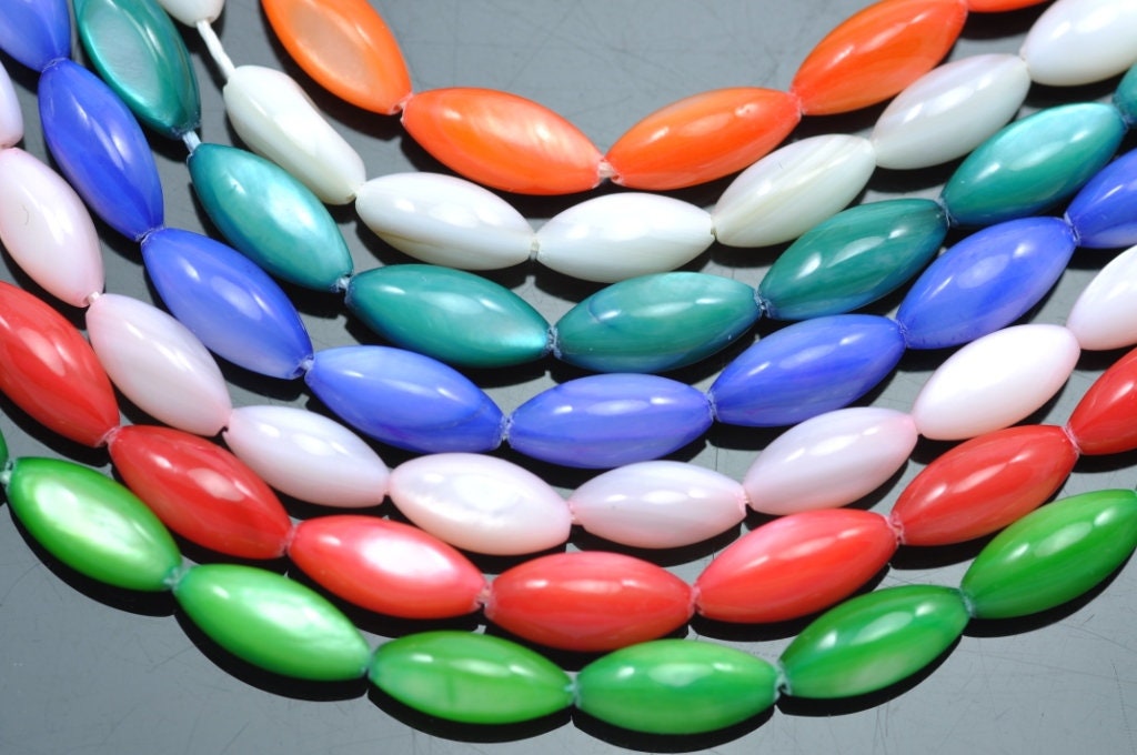 Oval Barrel Shell Mother of Pearl Beads 11 mm for Jewellery Making Craft