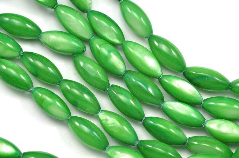 Oval Barrel Shell Mother of Pearl Beads 11 mm for Jewellery Making Craft