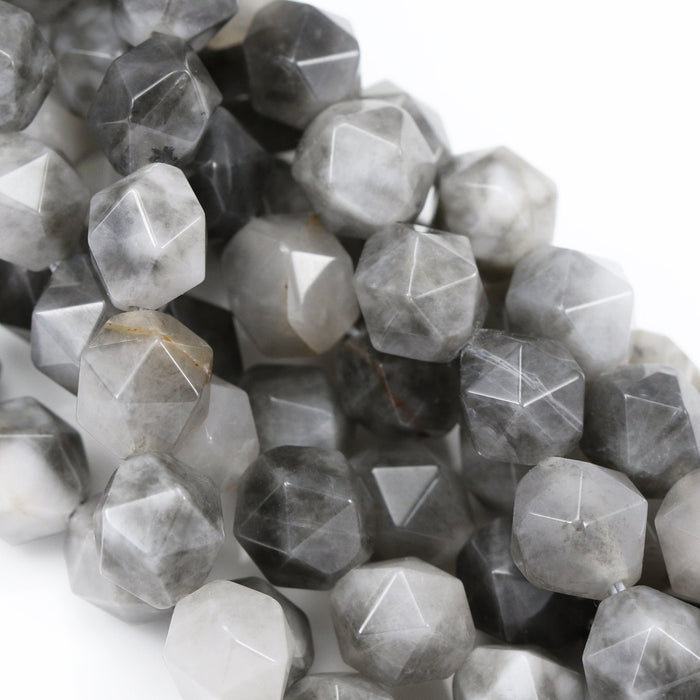 10 mm Faceted Nugget Star Cut Semi-precious Gemstone Beads for Jewellery Making