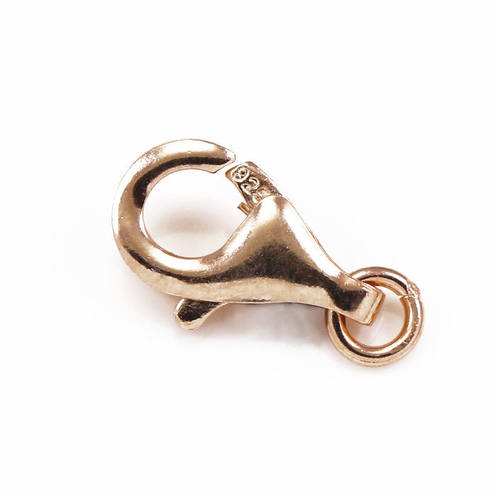 Rose Gold Vermeil on Sterling Silver Lobster Carabine Trigger Clasp Jewellery Findings 11mm