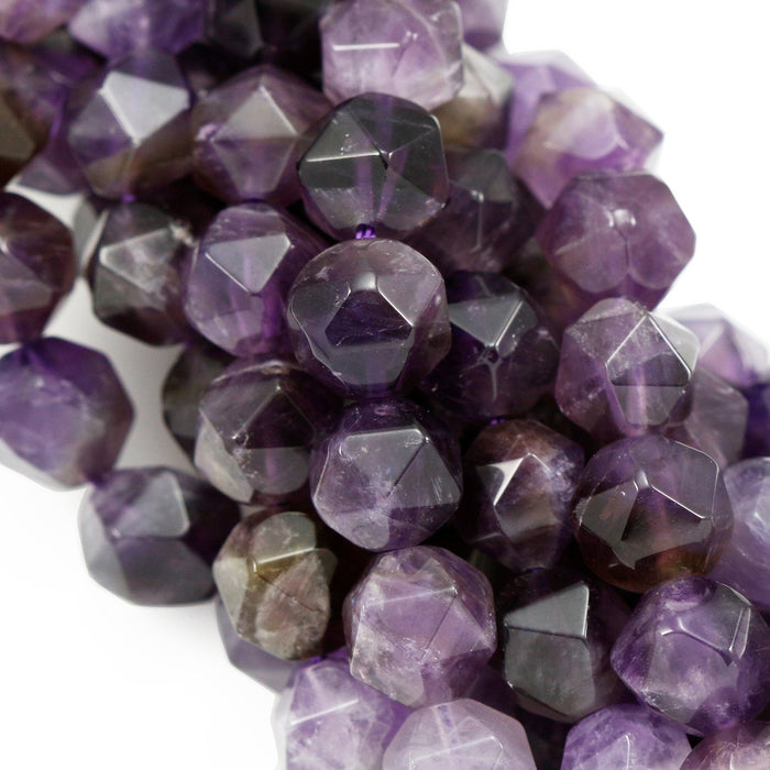 10 mm Faceted Nugget Star Cut Semi-precious Gemstone Beads for Jewellery Making