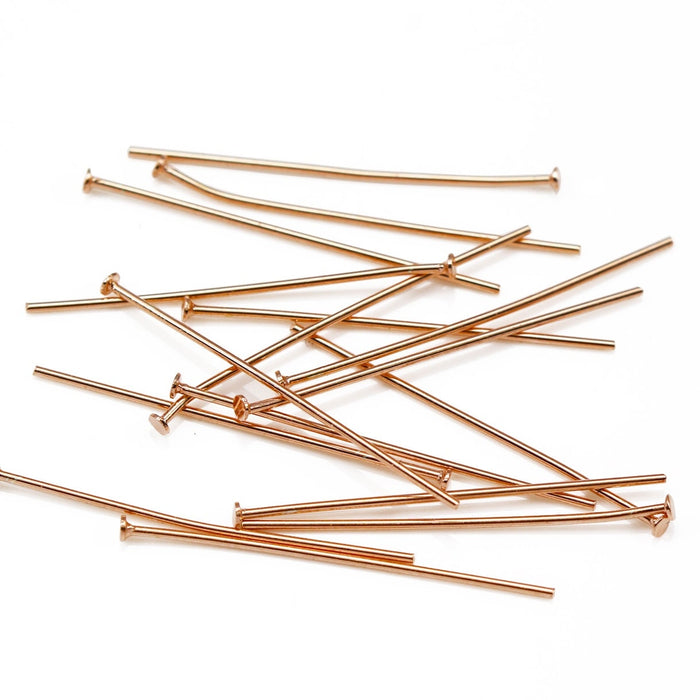 Rose Gold Vermeil 925 Sterling Silver Flat Head T Pins Jewellery Making Findings