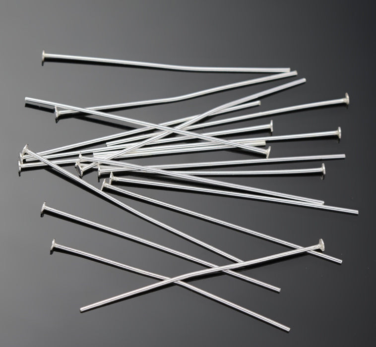 Genuine 925 Sterling Silver Flat Head T Pins for Jewellery Making Findings