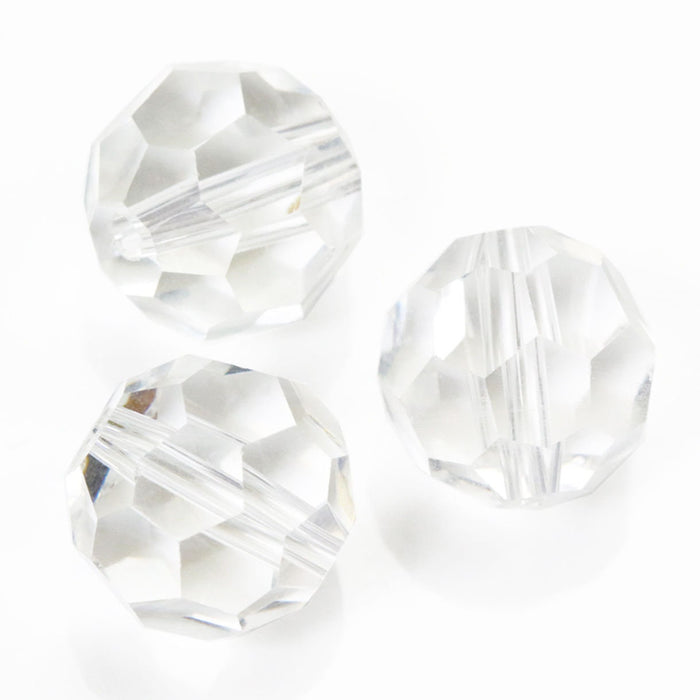 Round clear faceted czech crystal glass beads for jewellery making and Craft making in different sizes