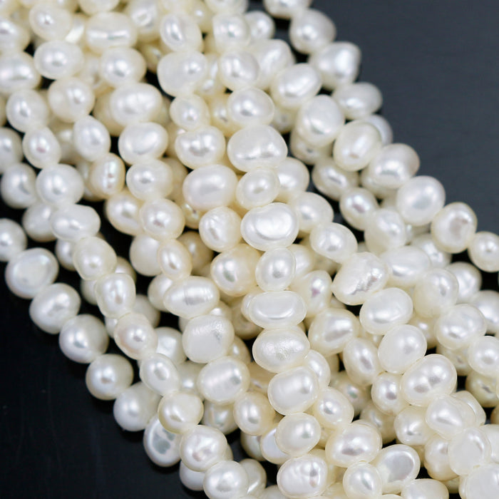 Ivory White Baroque Nugget Freshwater Pearls Beads for Jewellery Making