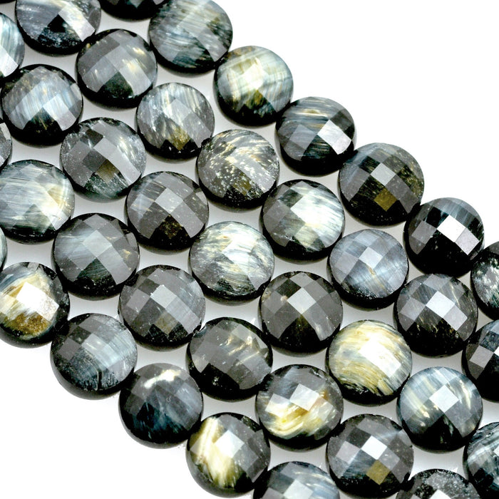 Faceted Coin Semi-precious Gemstone Beads for Jewellery Making Size 8mm