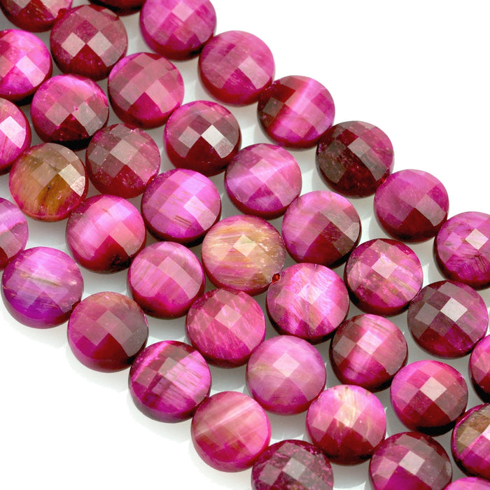 Faceted Coin Semi-precious Gemstone Beads for Jewellery Making Size 8mm