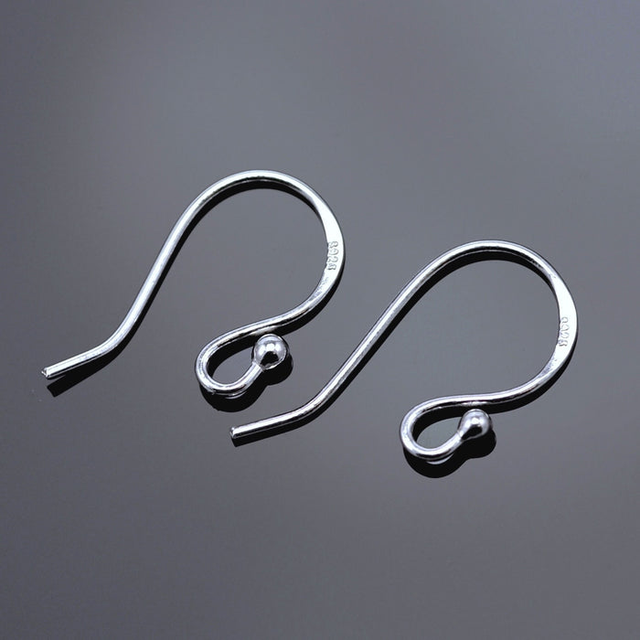 Earring hooks,  genuine solid sterling silver 925 Jewellery Making Findings