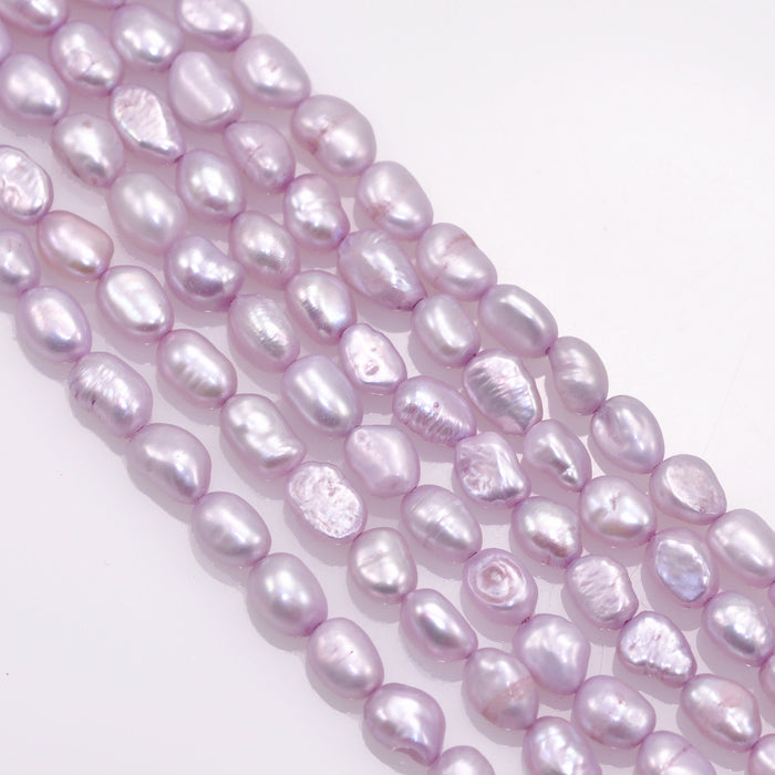 6-7 mm Baroque Oval Genuine Freshwater Pearls Beads for Jewellery Making