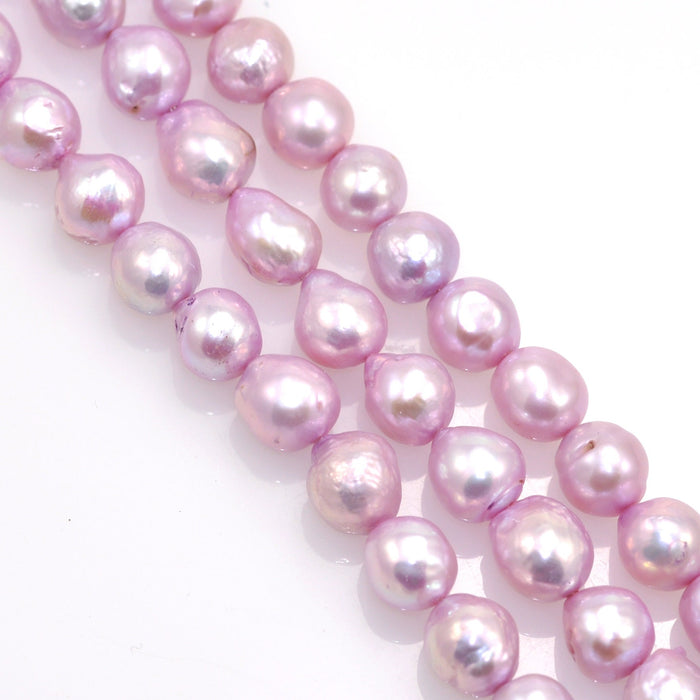 Nucleated Round Baroque Edison Freshwater Pearls for Jewellery Making 8-9 mm