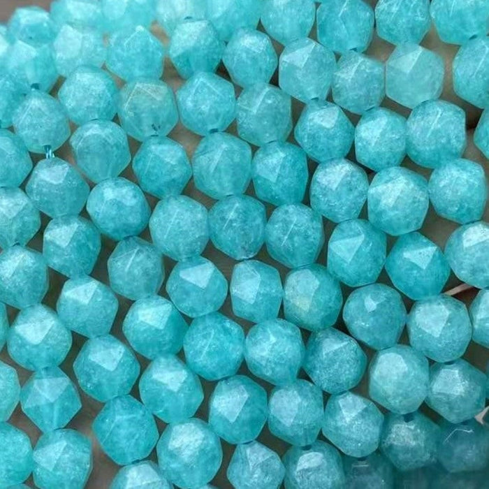 8 mm Faceted Nugget Star Cut Semi-precious Gemstone Beads for Jewellery Making