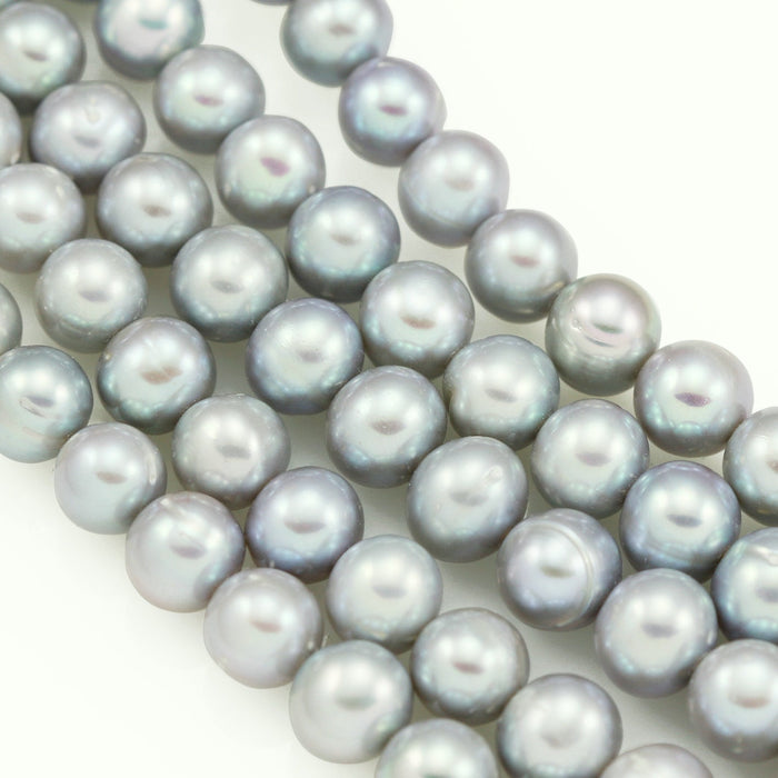 Near Round Genuine Freshwater Loose Pearls for Jewellery Making 7-8 mm - 1 string