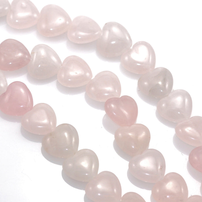 28 pcs Puffy Heart Semi -Precious Gemstone Beads for Jewellery Making 14 mm