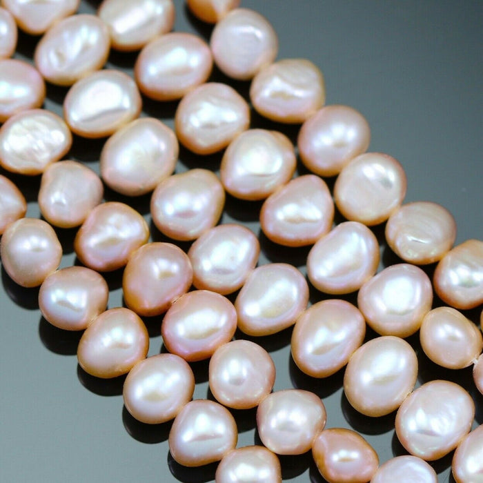 6-7 mm Natural Oyster Pink Colour Baroque Nugget Freshwater Pearls Beads