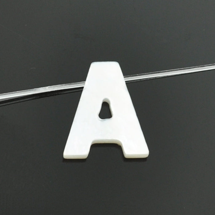 White Mother of Pearl Shell Alphabet Letter Initials Charms for Jewellery Making