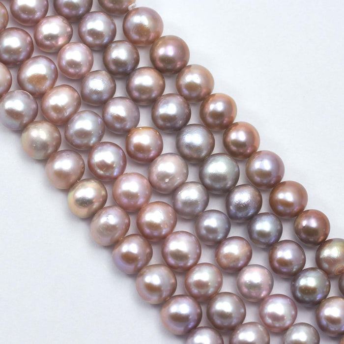 Near Round Genuine Freshwater Loose Pearls for Jewellery Making 7-8 mm - 1 string