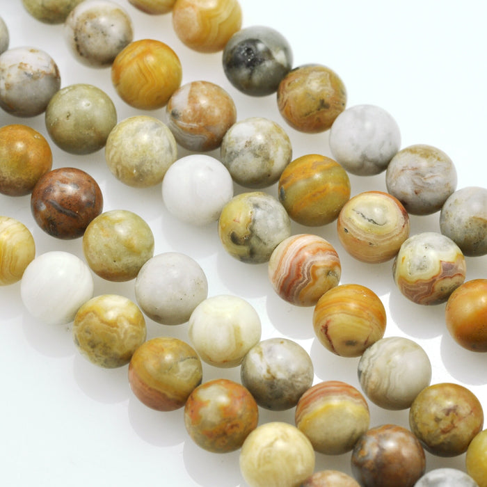 6mm Yellow Semi-precious Gemstone Round beads for Jewellery Making 60 Pcs