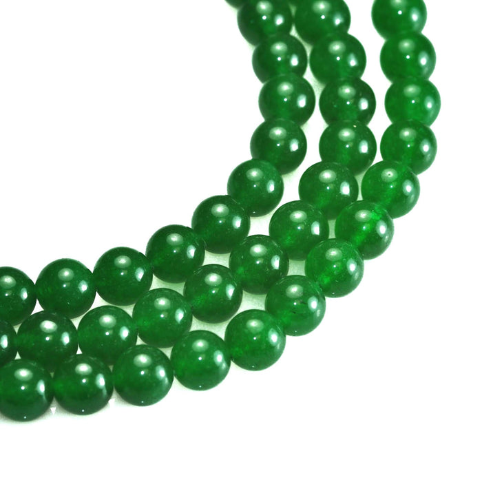 8mm Green Semi-precious Gemstone Round beads for Jewellery Making 48Pcs