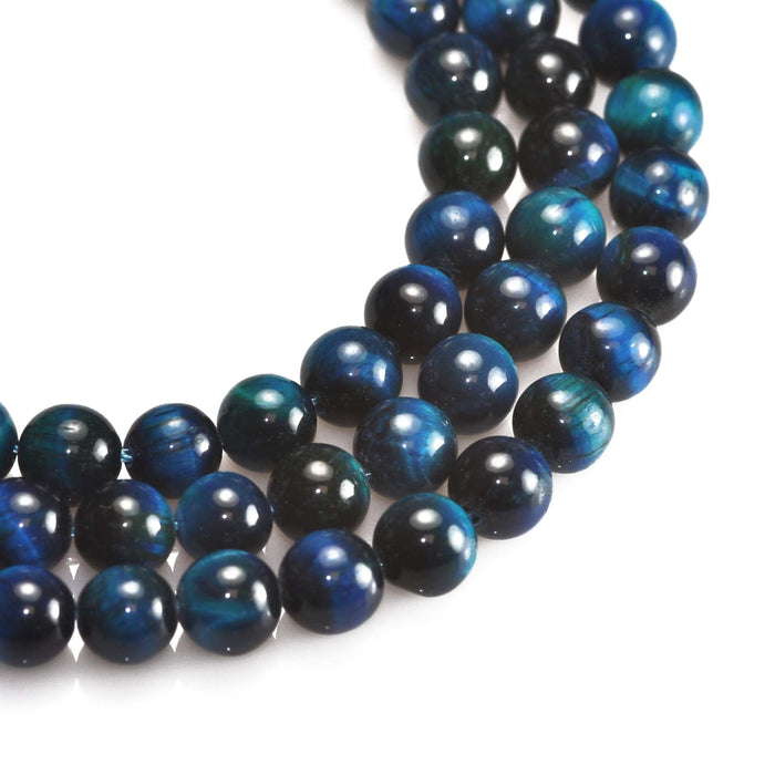 8mm Blue Semi-precious Gemstone Round beads for Jewellery Making 48Pcs