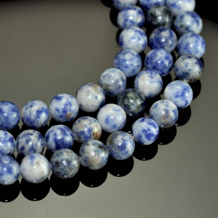 8mm Blue Semi-precious Gemstone Round beads for Jewellery Making 48Pcs