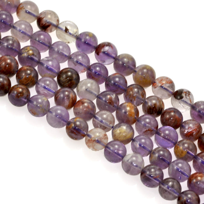 6mm Purple Pink Semi-precious Gemstone Round beads for Jewellery Making 60Pcs