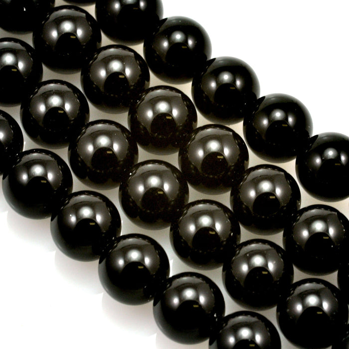 6mm Black White Grey Semi-precious Gemstone Round beads for Jewellery Making 60Pcs