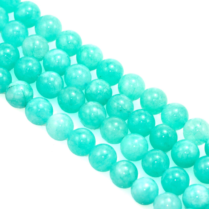 6mm Blue Semi-precious Gemstone Round beads for Jewellery Making 60Pcs