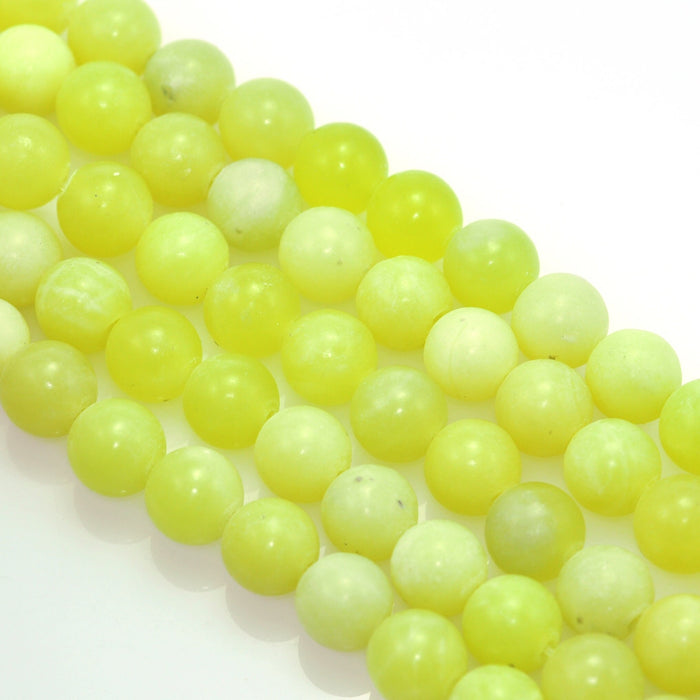 6mm Yellow Semi-precious Gemstone Round beads for Jewellery Making 60 Pcs