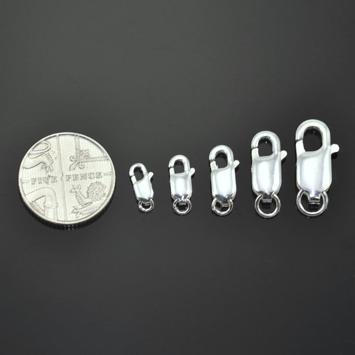 925 Sterling Silver Lobster Claw Trigger Fasteners Clasps Jewellery Findings