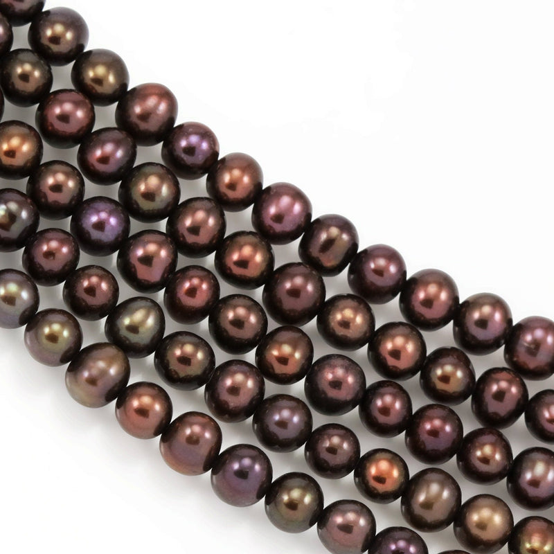 4-5mm Pink or Blue Round Potato Freshwater Pearls Beads AA
