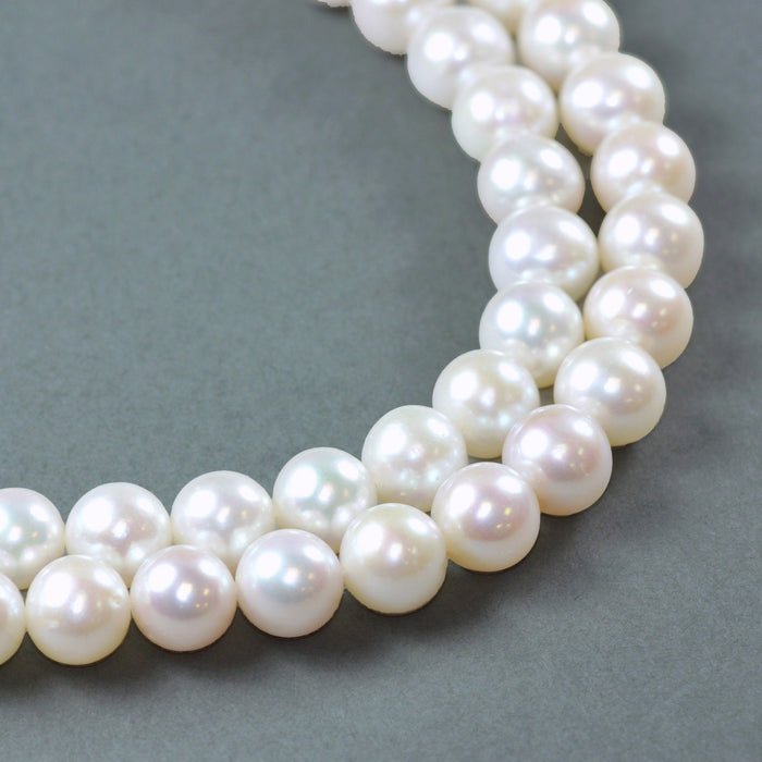 Ivory White Round AK Freshwater Loose Pearl Beads for Jewellery Making 4mm, 6mm, 7mm and 8mm A