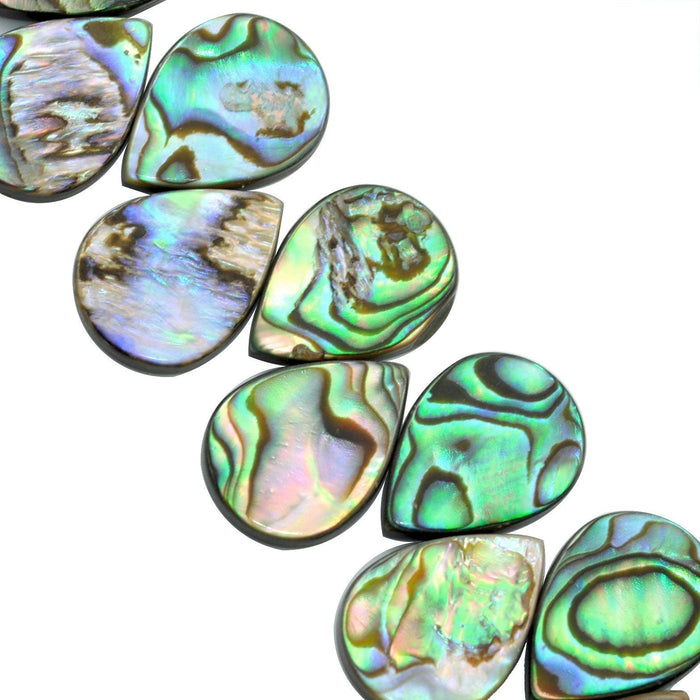 6x Abalone green Shell Mother of Pearl Beads for Jewllery Making