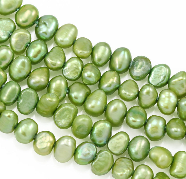 6-7mm Green Gold Orange Berry Pink Baroque Nugget Freshwater Pearls for Jewellery Making