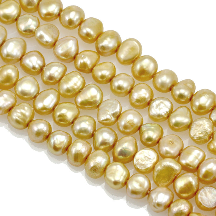 6-7mm Green Gold Orange Berry Pink Baroque Nugget Freshwater Pearls for Jewellery Making