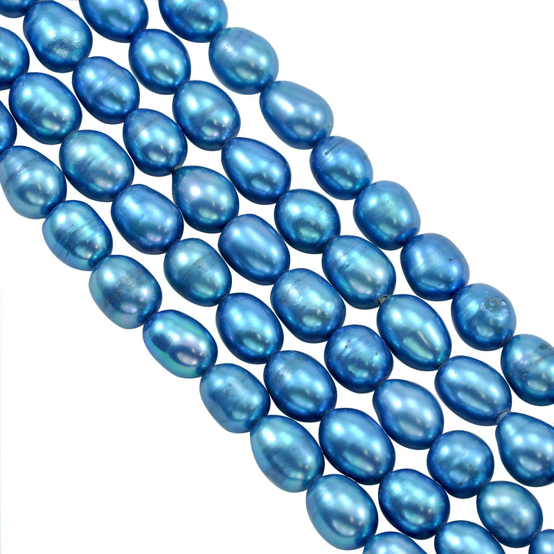 6-7 mm Rice Oval Genuine Freshwater Pearls Beads for Jewellery Making