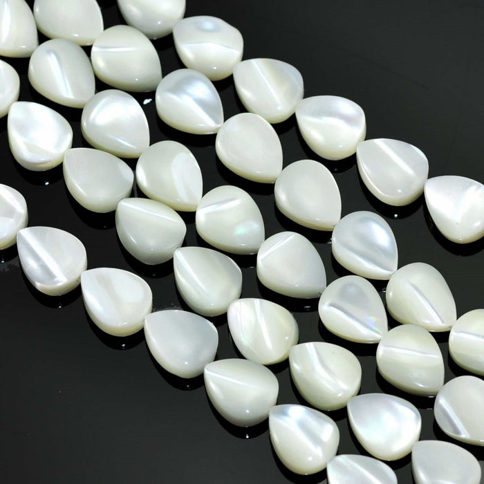 Cream ivory white sea shell mother of pearl beads for jewellery making