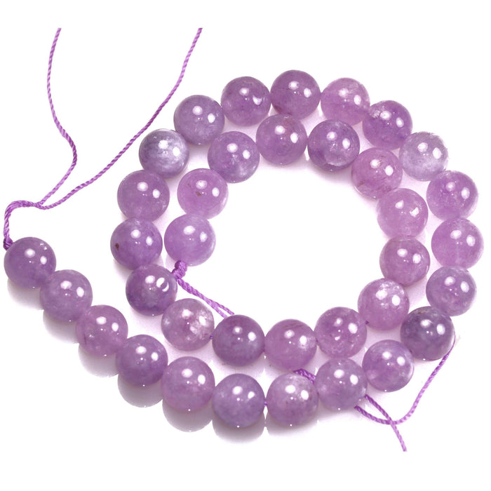 10mm Purple Pink Semi-precious Gemstone Round beads for Jewellery Making 36Pcs