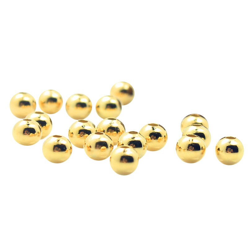 Gold Vermeil 925 Sterling Silver Round Seamless Spacer Beads 2mm 3mm 4mm