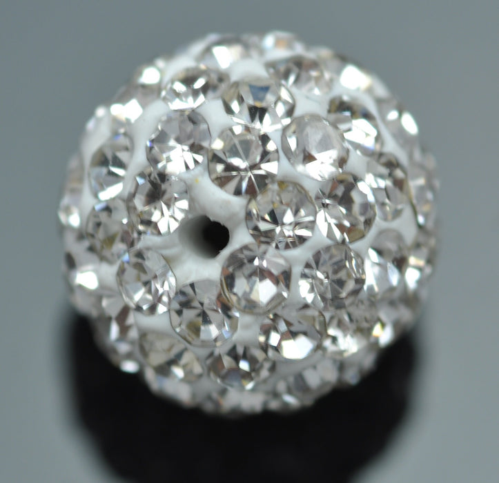 Shamballa Crystal Pave Clay Disco Ball Round Beads Small Hole Premium 6mm 8mm or 10mm in a pack of 10 beads