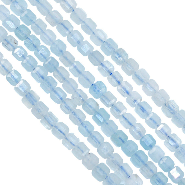 Small 2mm Faceted Cube Natural Semi-precious Gemstone Spacer Beads for Jewellery Making