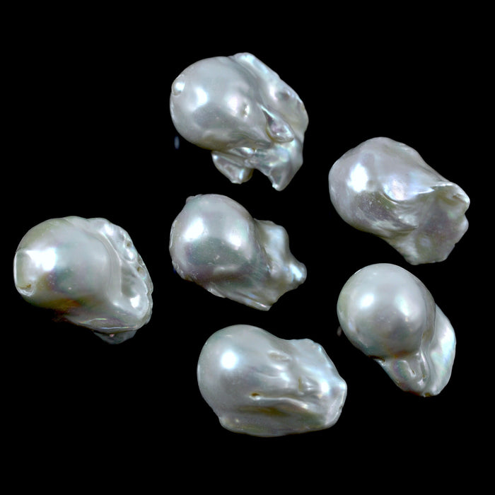 Large Nucleated Fireball White Baroque Genuine Freshwater Pearls Jewellery Making