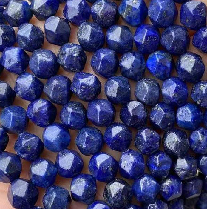 8 mm Faceted Nugget Star Cut Semi-precious Gemstone Beads for Jewellery Making